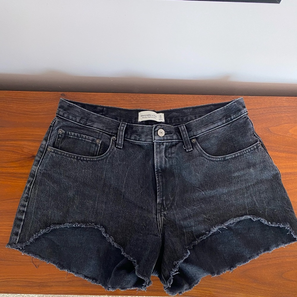Abercrombie Black Denim Shorts